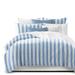 Denim Stripes Blue/Ivory Comforter Set Twin