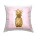 Stupell Pink Glam Pineapple Tropical Fruit Printed Throw Pillow Design by Kate Bennett