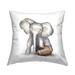 Stupell Football Elephant Sports Wildlife Printed Throw Pillow Design by Ziwei Li