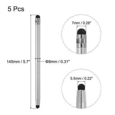 5pcs Stylus Pens for Touch Screens Capacitive Stylus Pen, Silver