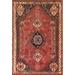 Traditional Shiraz Persian Antique Area Rug Hand-Knotted Wool Carpet - 5'2"x 8'0"