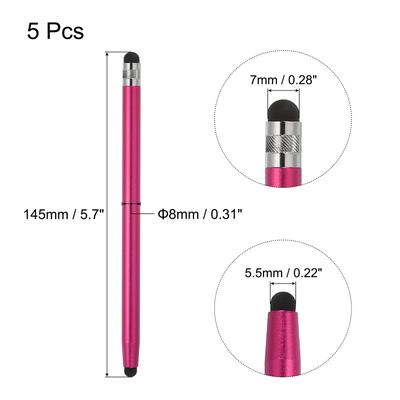 5pcs Stylus Pens for Touch Screens Capacitive Stylus Pen, Rose Red - Rose Red