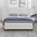 Mixoy High Upholstered Platform Bed Frame with Headboard,Tufted Velvet Bedroom Furniture