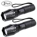 2 Pcs LED Tactical Flashlight Super Bright 1200 Lumen Portable Outdoor Water Resistant Torch Zoomable Light Flashlight with 5 Light Modes