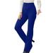 Brglopf Womens Stretch Dress Pants Casual Slacks Pants with Pockets Flared Straight Leg Bootcut Trousers for Office Work Business(Blue XL)