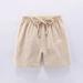 Herrnalise Toddler Sport Shorts Baby Boys and Girls Pull on Cargo Yoga Shorts Baby Linen Pull-On Shorts Solid Shorts