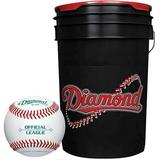 Diamond Baseball 30 D-OB Baseballs with Black 6 Gallon Ball Bucket BKT B D-OB 30