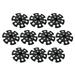 Tinksky 10 Pcs Outdoor Climbing Trekking Pole Tips Snow Flake Mud Ski Baskets Walking Stick Baskets Guards Replacements Hiking Accessories