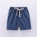 Herrnalise Toddler Sport Shorts Baby Boys and Girls Pull on Cargo Yoga Shorts Baby Linen Pull-On Shorts Solid Shorts