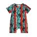 Toddler Baby Girls Boys Casual Cartoon Short Sleeve Cactus Sun Printed Jumpsuits Outwear Child Clothing Streetwear Kids Dailywear Outwear