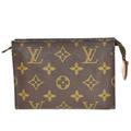Louis Vuitton Bags | Louis Vuitton Poche Toilette 15 Clutch Pouch Bag Monogram Leather | Color: Brown | Size: W 5.9 X H 3.9 X D 1.8 " (Approx.)