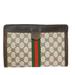 Gucci Bags | Gucci Perfume Gg Pattern Sherry Clutch Hand Bag Pvc Leather Brown Italy | Color: Brown | Size: W 9.1 X H 5.9 X D 2.8 " (Approx.)