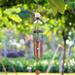 Winston Porter Spinella Copper 37" H Solar Powered Outdoor Hanging Lantern Glass/Metal in Brown | 37 H x 8 W x 4 D in | Wayfair
