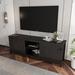 Gracie Oaks Woodside TV Stand for TVs up to 78" Wood in Black | 24.8" H x 70.08" W x 15.35" D | Wayfair 5BBEB95B44CE4A89825CAD83EBF5C284