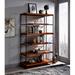 17 Stories 70" H x 42" W Steel Standard Bookcase in Brown | 70 H x 42 W x 17 D in | Wayfair CA58750FD8B74D41980AB8AED1E603BC