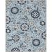 Blue 84 x 60 x 0.01 in Area Rug - Well Woven Kings Court Floral Machine Woven Polyester Area Rug in Light Polyester | Wayfair IP-KC-182-5