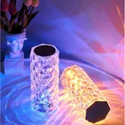 Rose Touch Crystal Lamp Lampe de table RVB Veilleuse romantique Veilleuse pour la Saint-Valentin