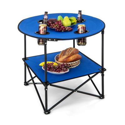 Costway 2-Tier Portable Picnic Table with Carrying...
