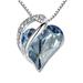 KIHOUT Clearance Ladies Fashion Diamond Necklace Heart Shaped Crystal Clavicle Chain Pendant