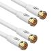 Coaxial Cable 50ft (2 Pack) - Triple Shielded RG6 Coax TV Cable Cord in-Wall Rated Gold Plated Connectors Digital Audio