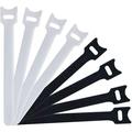 60 Pack Fastening Cable Straps Reusable Cord Organizer Keeper Holder Cable Ties for Earphones Earbuds Headphones Home Office Tablet PC TV Wire Management Black and White