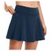 Eguiwyn Dresses for Women 2024 Womens Dresses Women Tennis Skirts Inner Shorts Elastic Sports Golf Skorts with Pockets Navy XL