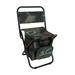 Portable Camping Stool with Cooler Bag - Lightweight Folding Camp Chair for Fishing Hiking Gardening Picnic and Beach - Backpacking Slacker Chair for Outdoor Activities