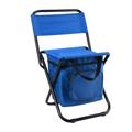 Portable Camping Stool with Cooler Bag - Lightweight Folding Camp Chair for Fishing Hiking Gardening Picnic and Beach - Backpacking Slacker Chair for Outdoor Activities