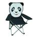 Kids Folding Camping Chair Beach Chair Compact Camping Seat Lightweight Portable Lawn Chairs Foldable Camp Chair for Travel Patio Fishing Black White