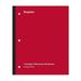Staples Wireless 1-Subject Notebook 8.5 x 11 College Ruled 80 Sheets Red (TR58379) ST58379CVS