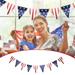 4th of July Patriotic Banner Decorations Red Blue White USA American flag Banner for Independence Day 4th of July Labor Day Military Events Flag Day USA Theme Party Decoration