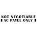 Printtoo Not Negotiable Ac Payee Only Self Inking Rubber Stamp Pre-Inked Office Stamp- Home Office Business Stationery Black- 42 x 9 mm