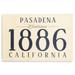 Pasadena California Established Date (Blue) Birch Wood Wall Sign (12x18 Rustic Home Decor Ready to Hang Art)
