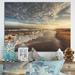 DESIGN ART Designart Beautiful Panoramic Beach Sunset Nautical & Coastal Canvas artwork 20 In. Wide X 12 In. High