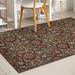 Well Woven Florence Floral Mosaic Flatweave 3 3 x 4 7 Area Rug Brown