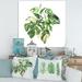 DESIGN ART Designart Tropical Green Leaves In Summer Times I Tropical Canvas Wall Art Print 16 in. wide x 16 in. high