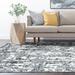 Alise Rugs Wyman Modern & Contemporary Abstract Indoor Area Rug Gray/White 5 3 x 7 3 5 x 8 Indoor Living Room Bedroom Dining Room