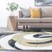 Alise Rugs Wyman Modern & Contemporary Abstract Indoor Area Rug Yellow/Charcoal 8 10 x 12 2 9 x 12 Indoor Living Room Bedroom Dining Room