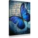 Blue Butterfly Wall Art Butterfly Decor for Bathroom Blue Wall Art for Office Butterfly Room Decorations Art Paintings Blue Butterfly Picture Decor for The Home Framed Wall Art 12 x16