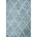 JONATHAN Y JONATHAN Y Viscon Minimalist Diamond Trellis Area Rug 8 X 10 - Light Blue/White