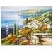 Design Art Sailing Boat Remote View - 3 Piece Painting Print on Wrapped Canvas Set