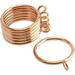 Curtain Rings with Eyelets 1-1/2 Inch Metal Gold Curtain Rings 38mm Inner Diameter Drape Sliding Eyelet Rings Fits for 1-1/10 Inch Curtain Rod and Below 24Pcs