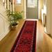 Playa Rug Custom Size 31 Inches Wide Bokhara Burgundy Non-Slip Stair Runner Rug 28 Feet