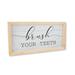 Brush Your Teeth Sign Farmhouse Bathroom DÃ©cor Framed Wood Signs Bathroom Wall Art Half Bath Guest Bath DÃ©cor F1-07140009017