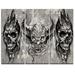 Design Art 3 Demons Tattoo Sketch - 3 Piece Graphic Art on Wrapped Canvas Set