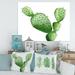 DESIGN ART Designart Green Southwestern Cactus Tropical Canvas Wall Art Print 40 in. wide x 30 in. high