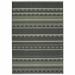 HomeRoots Black Ivory Machine Woven Geometric Indoor Area Rug 94.49 W x 129.92 L 7 x 9