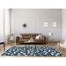 ArtVerse St Louis Football Leopard Print Area Rug White/New Century Gold/Millennium Blue 8 x 10 4 x 6