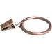 Solid Curtain Rings 10pcs Rustproof Drapery Matte Stainless Steel Metal Curtain Rings with Clips Rings Vintage Red Bronze 0.9In-2.5In Drapery Rings