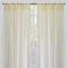 Rodeo Home Rod Pocket Zone Solid Net/Sheer Curtain Panels (Set of 2) - 54 x 96 - 54 x 96 Cream